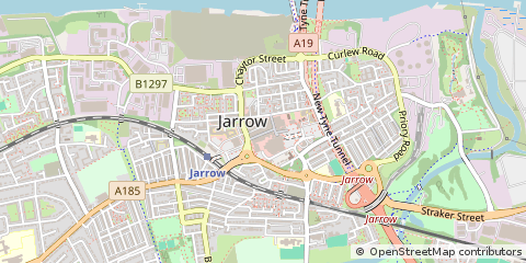 Map of Jarrow, Tyne & Wear