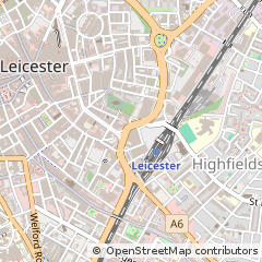 Map of Leicester, Leicestershire