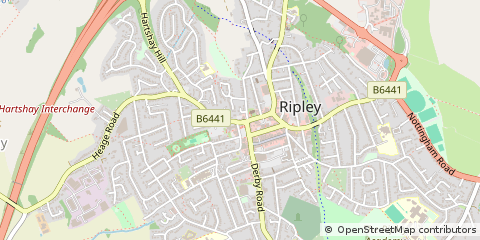Map of Ripley, Derbyshire