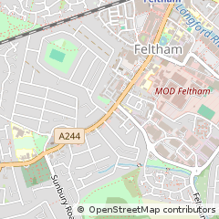Map of Feltham, Middlesex