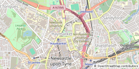 Map of Newcastle Upon Tyne
