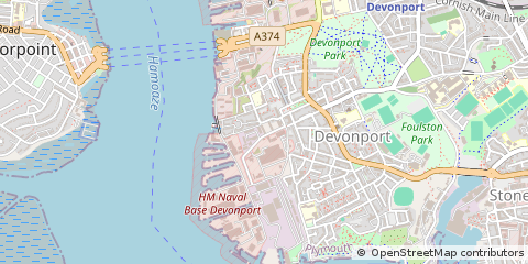 Map of Plymouth, Devon