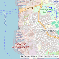 Map of Plymouth, Devon
