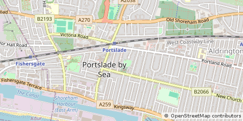 Map of Hove, East Sussex