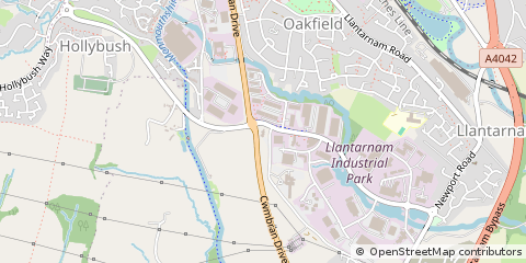 Map of Cwmbran
