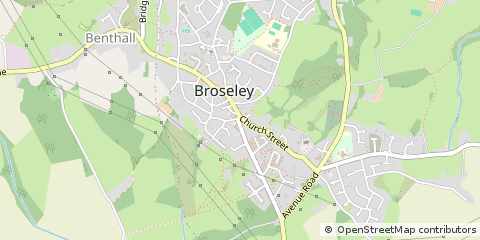 Map of Broseley, Shropshire