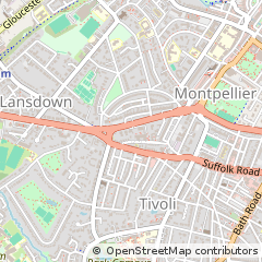 Map of Cheltenham, Gloucestershire