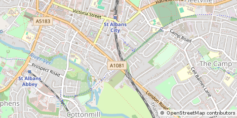 Map of ST. Albans, Hertfordshire