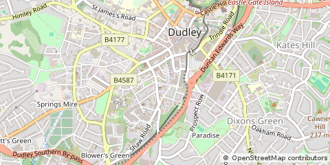 Map of Dudley