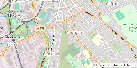 Map of Rotherham, South Yorkshire