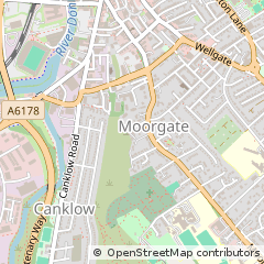 Map of Rotherham, South Yorkshire