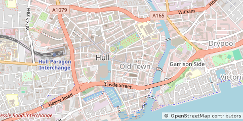 Map of Hull, East Riding of Yorkshire