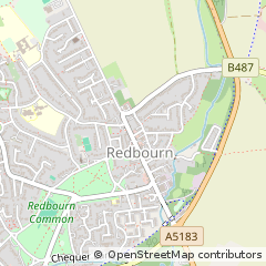 Map of Redbourn, Herts