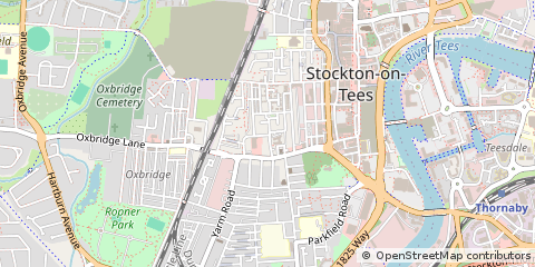Map of Stockton on Tees, Cleveland
