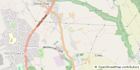 Map of Halifax, West Yorkshire