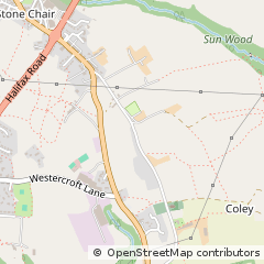Map of Halifax, West Yorkshire