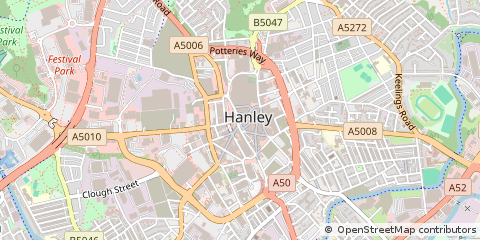 Map of Stoke-on-Trent, Staffordshire
