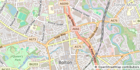 Map of Bolton, Lancashire