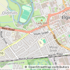 Map of Elgin, Moray