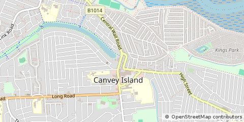 Map of Canvey Island, Essex