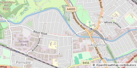 Map of Perivale, Middlesex