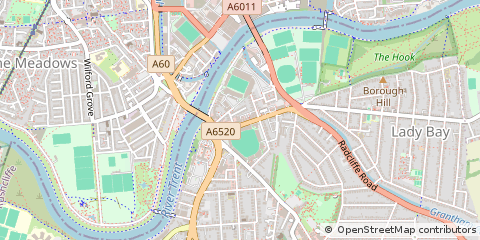 Map of Nottingham, Nottinghamshire