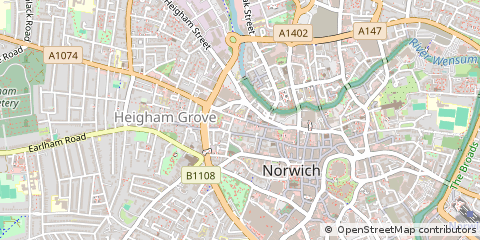 Map of Norwich, Norfolk