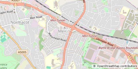 Map of Stoke-on-Trent, Staffordshire