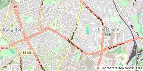 Map of Manchester, Lancashire