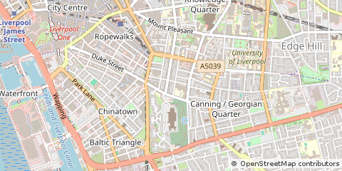 Map of Liverpool, Merseyside