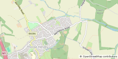 Map of Thorpe Hesley, Rotherham, South Yorkshire