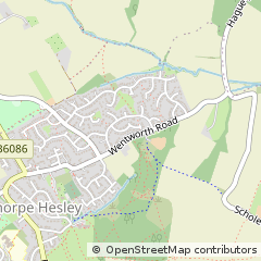 Map of Thorpe Hesley, Rotherham, South Yorkshire