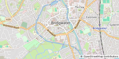 Map of Bridgwater, Somerset