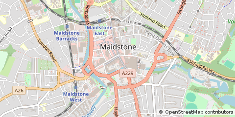 Map of Maidstone, Kent