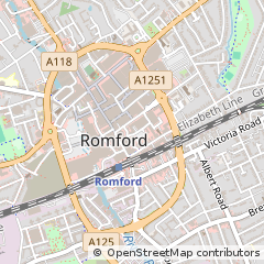 Map of Romford, Essex