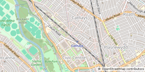 Map of Cardiff