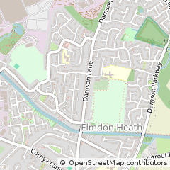 Map of Birmingham, West Midlands