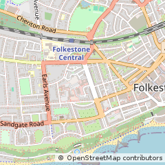 Map of Folkestone, Kent