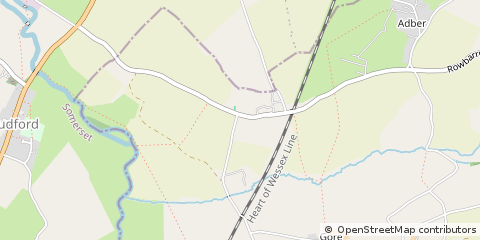 Map of Sherborne, Dorset