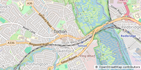 Map of Southampton, Hampshire