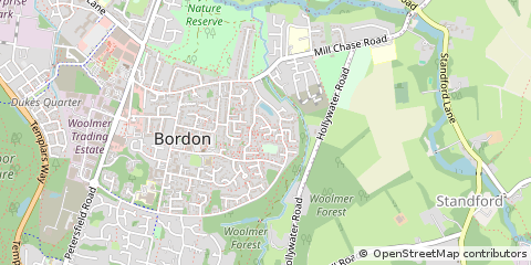 Map of Bordon