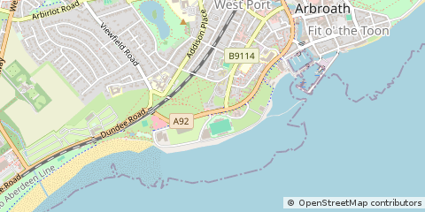 Map of Arbroath
