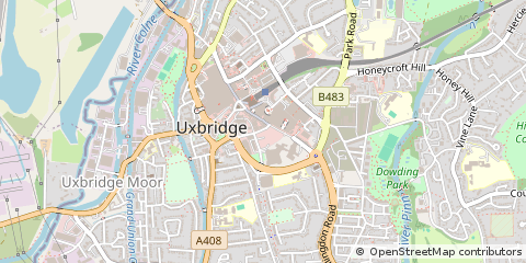 Map of Uxbridge, Middlesex