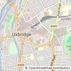 Map of Uxbridge, Middlesex