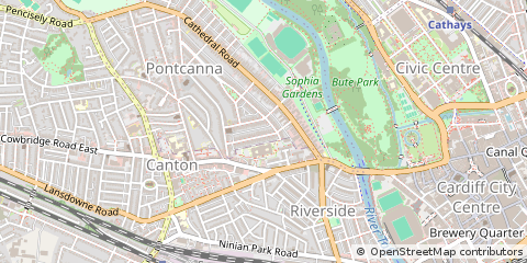 Map of Cardiff