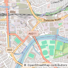 Map of Nottingham, Leicester