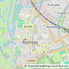 Map of Romsey, Hampshire