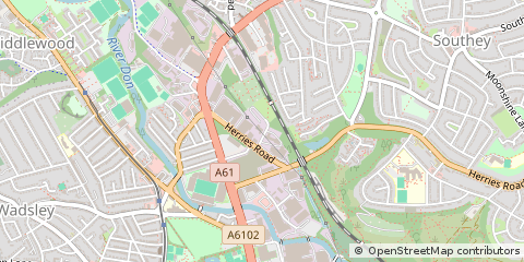 Map of South Yorkshire