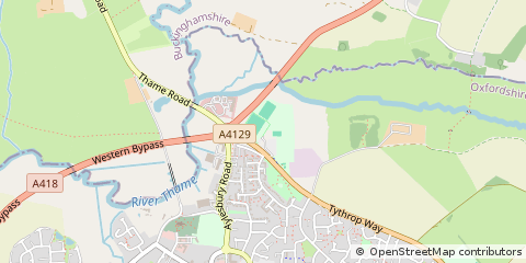 Map of Thame, Oxfordsire