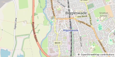 Map of Biggleswade, Bedfordshire